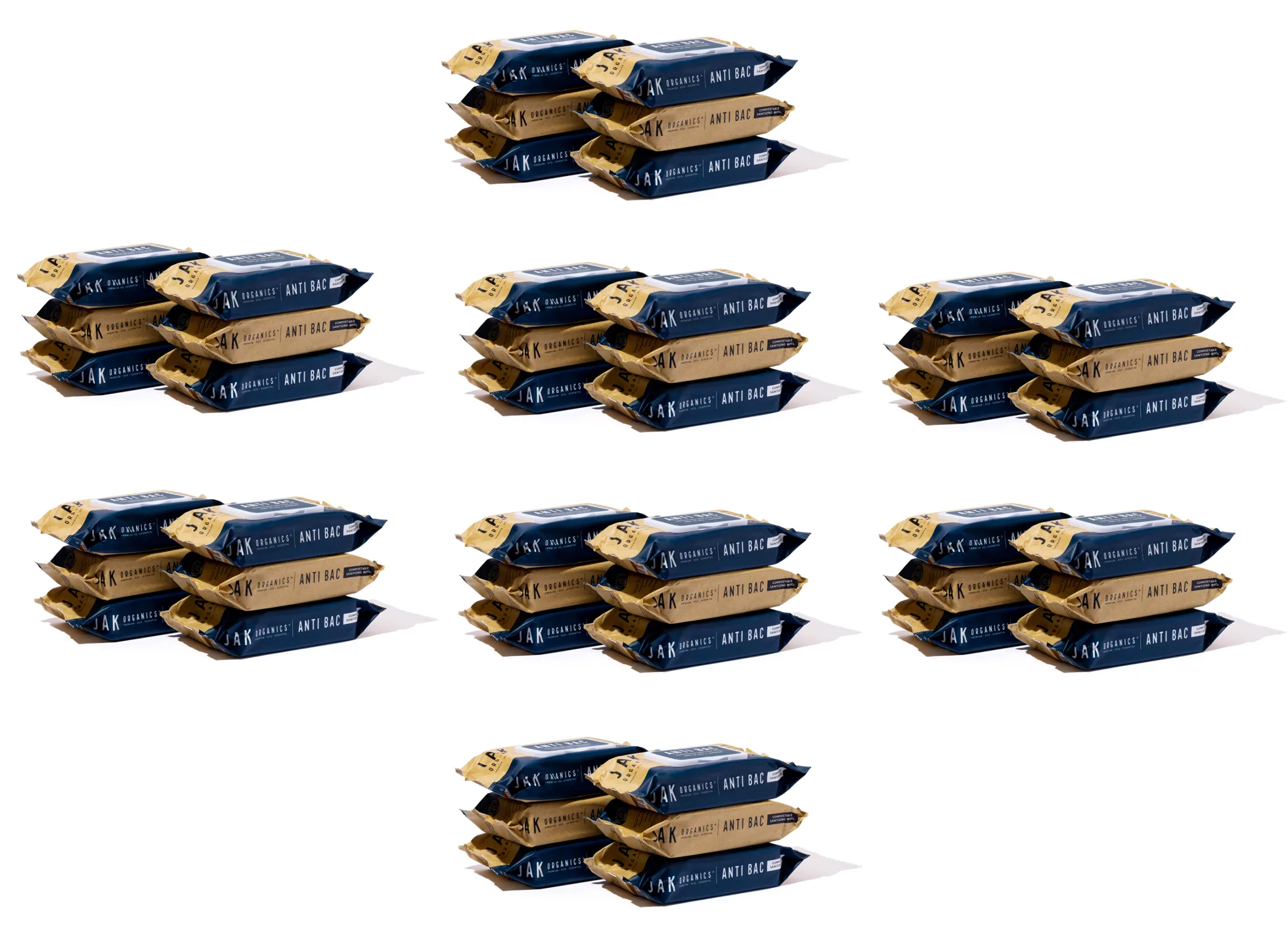 ANTI-BAC | All-Natural Compostable Sanitising Wipes | BULK CARTON - 24 packs