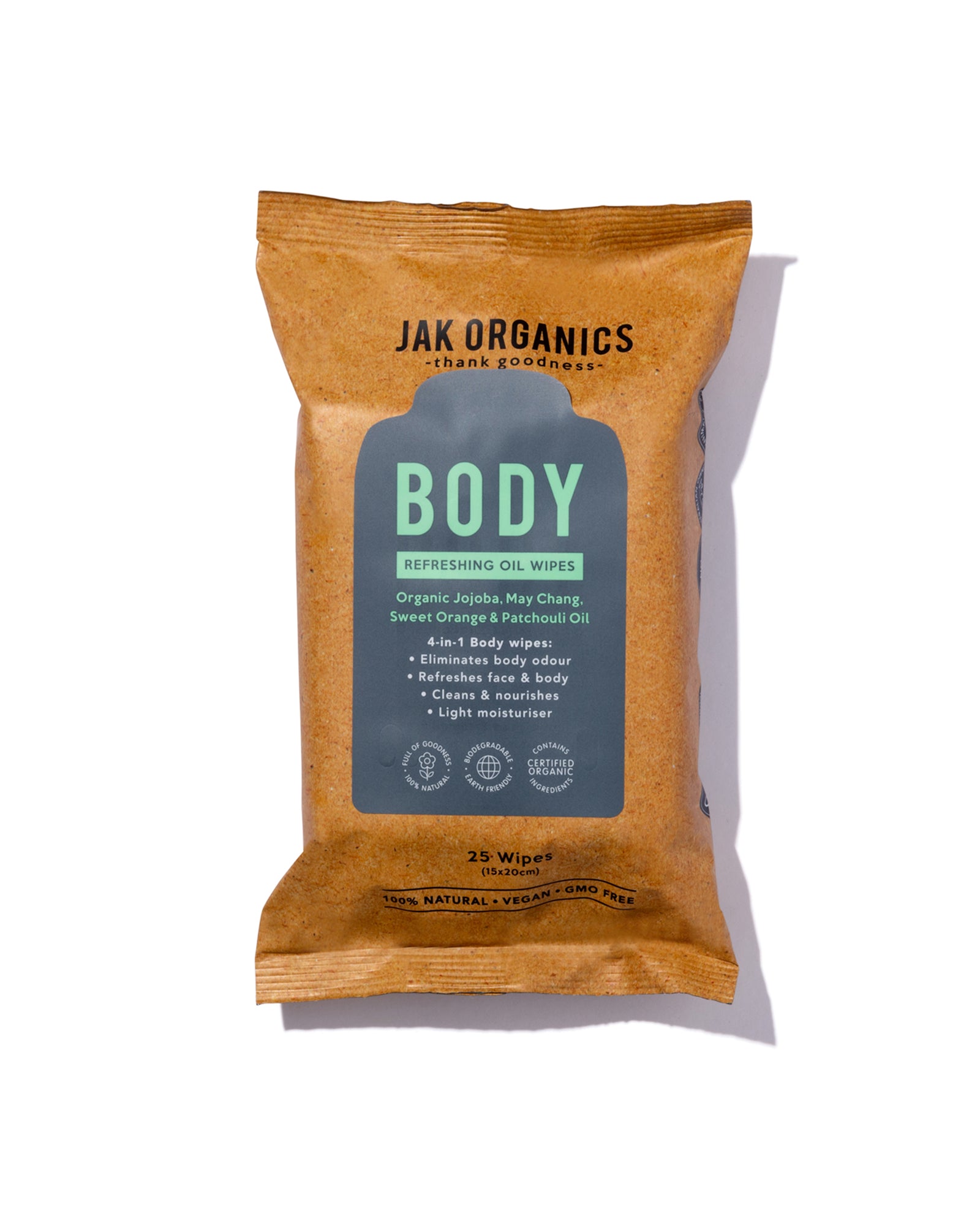 BODY wipes | Refresh, Deodorise and Moisturise on-the-go | SINGLE Pack